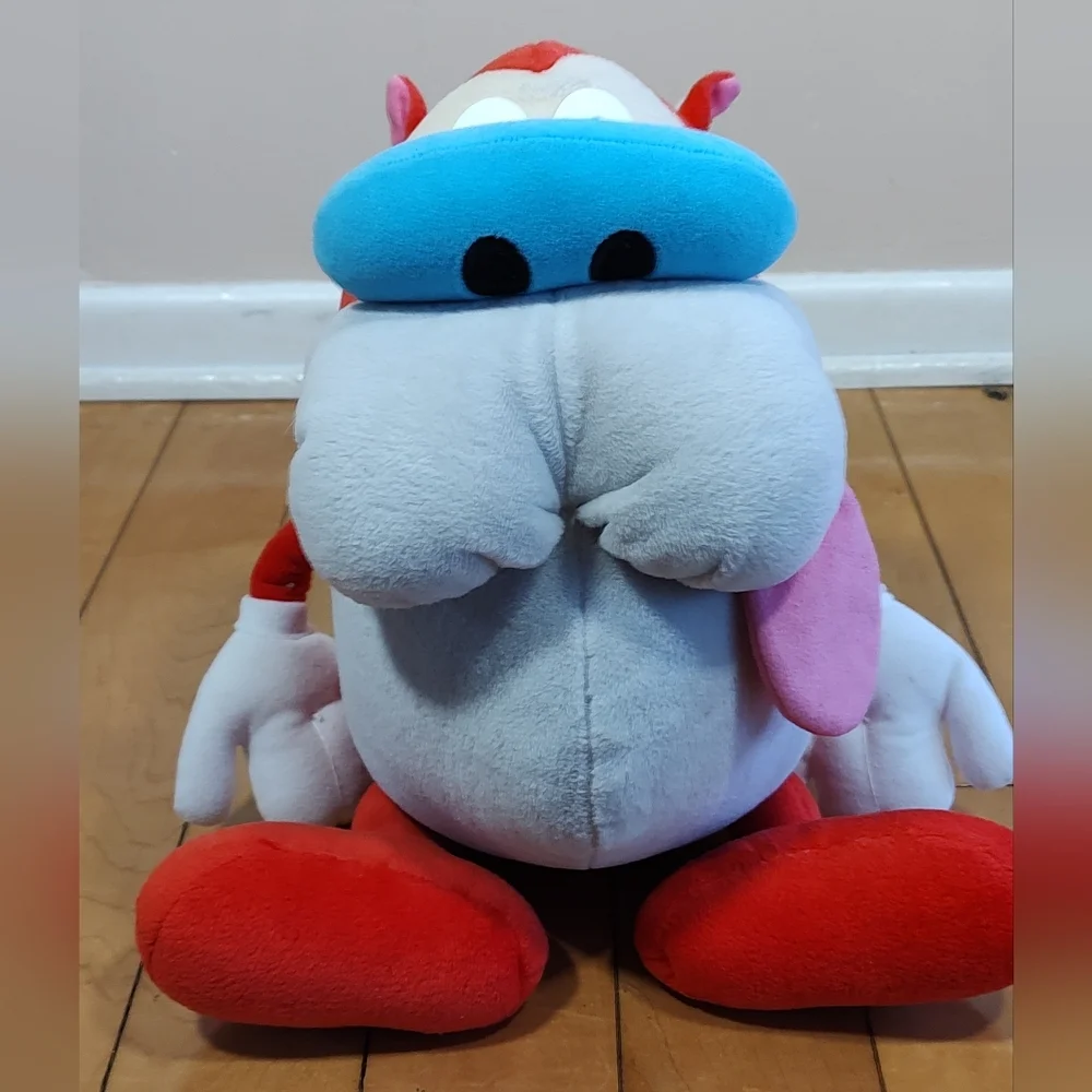 Vintage Stimpy Plush Cartoon Character from Nickelodeon Show Ren and Stimpy